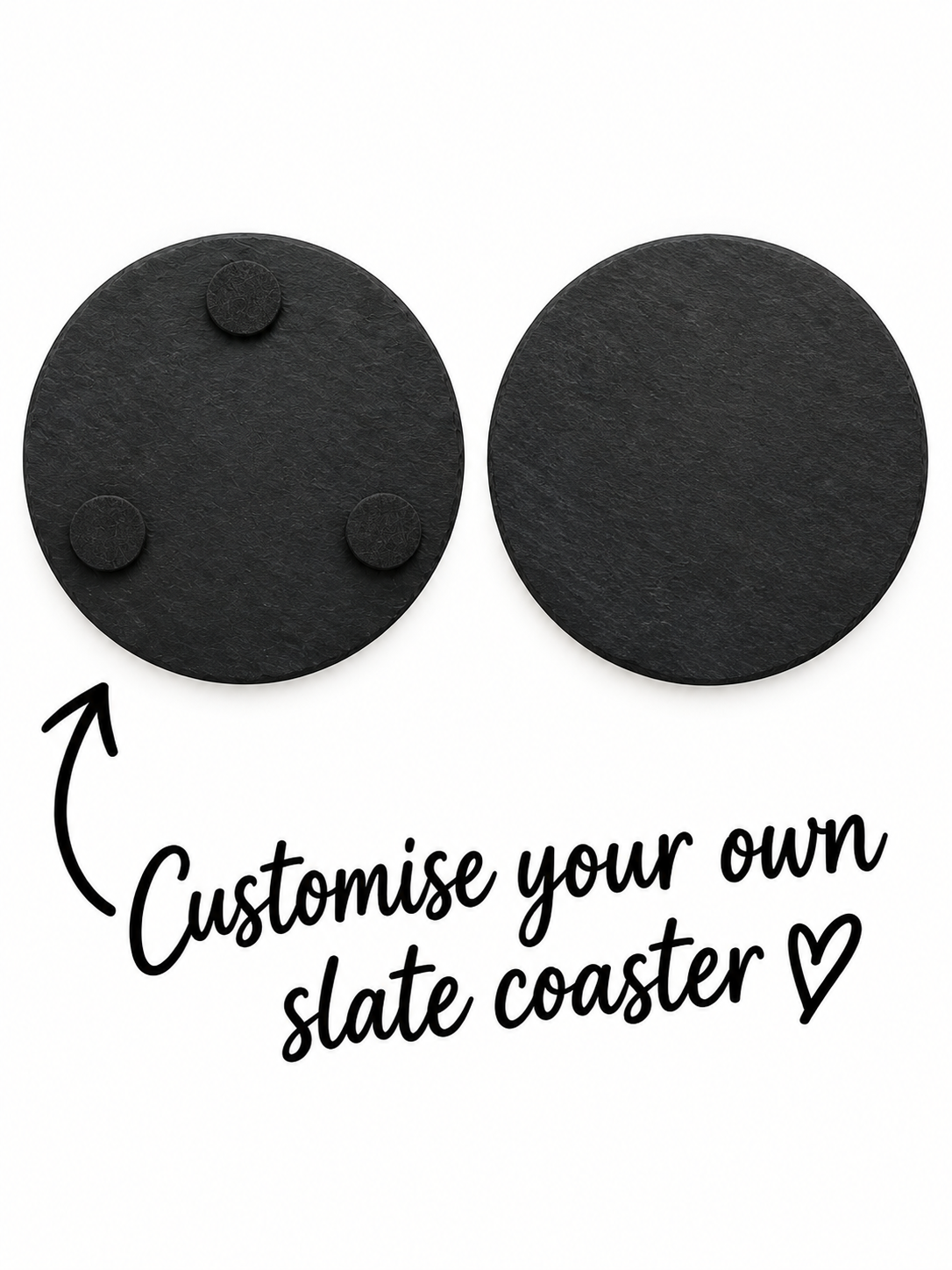 Engrave-able - Custom slate coaster/ornament natural rough edge.