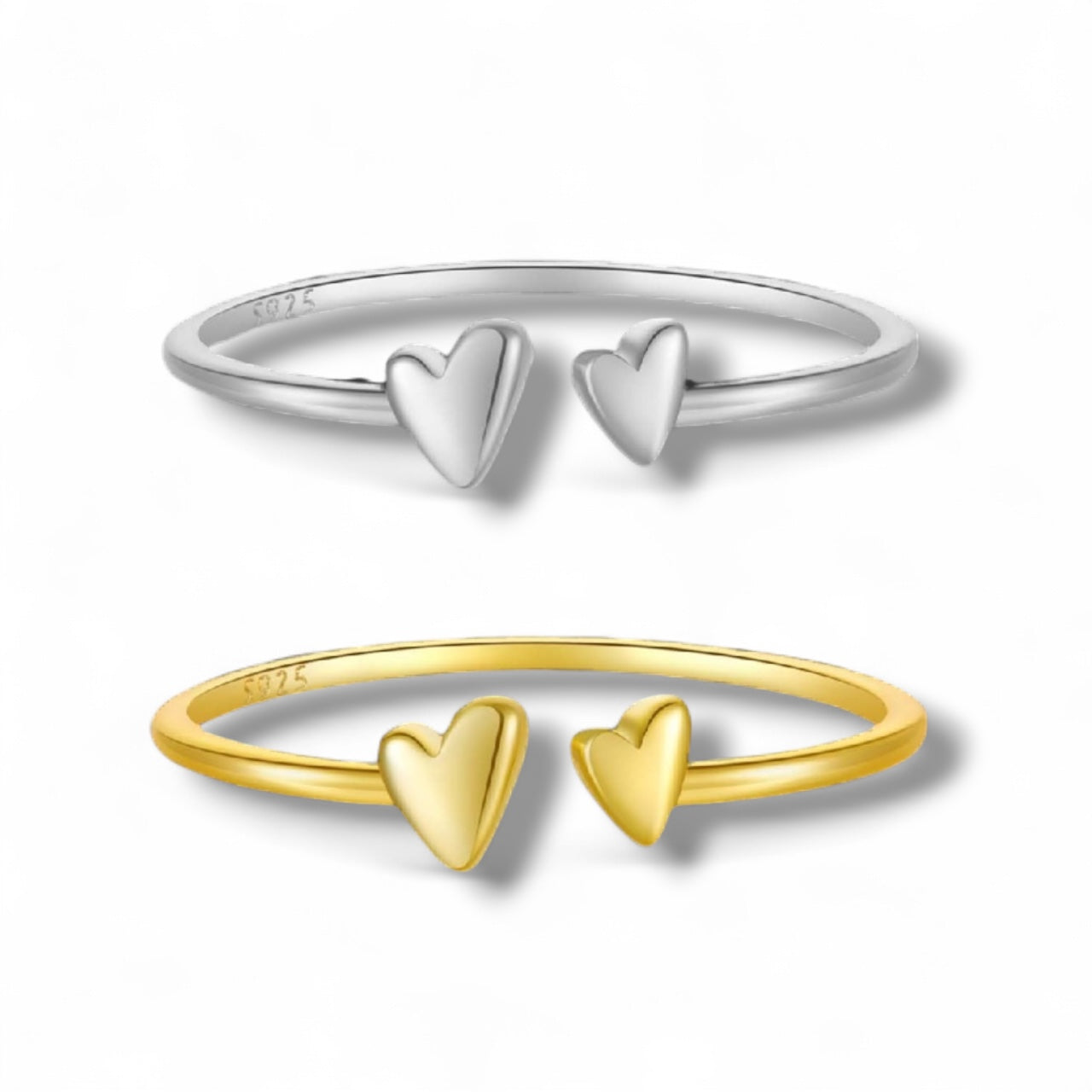 Dainty BBE style ring ( sterling silver plated )