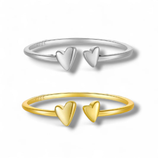 Dainty BBE style ring ( sterling silver plated )