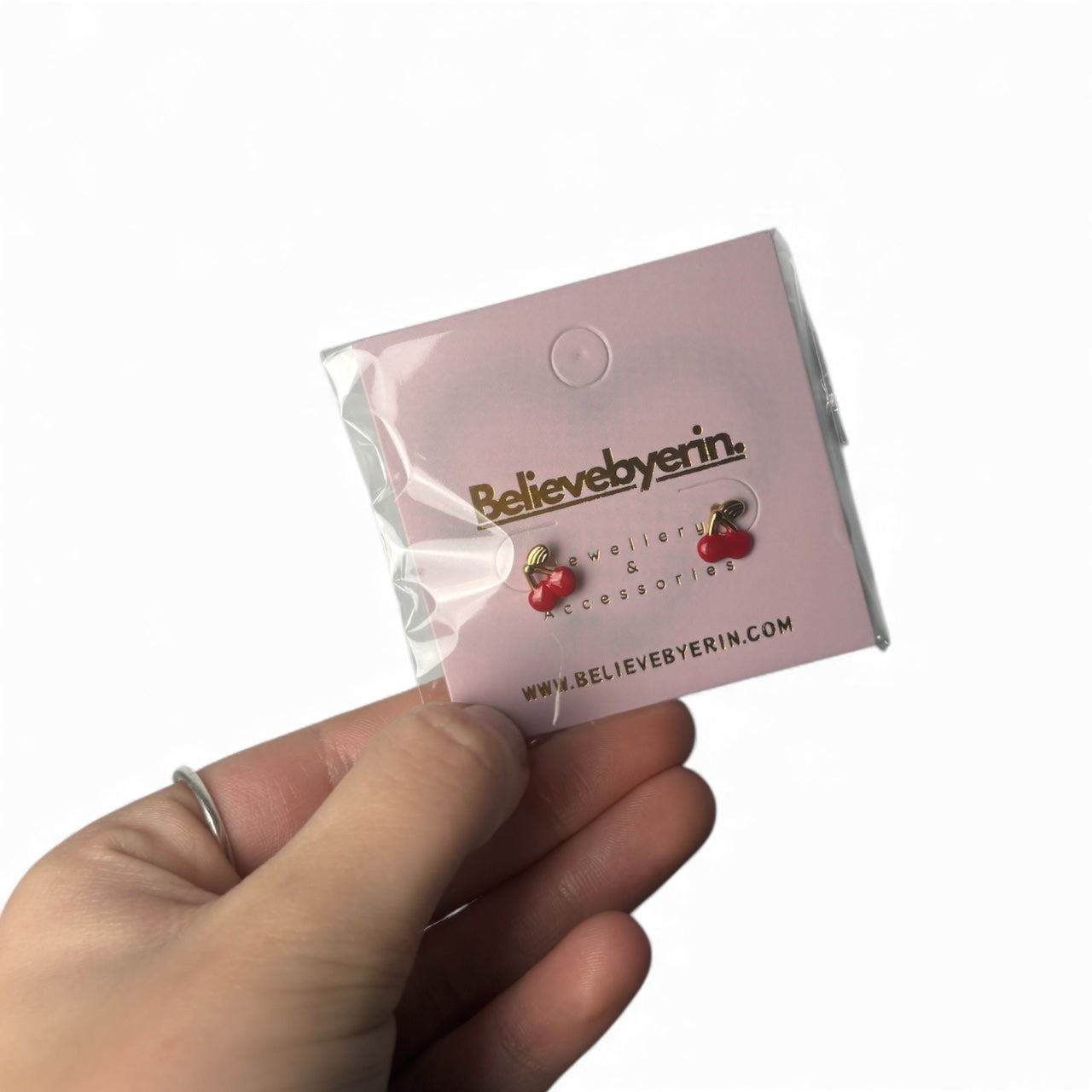 Cherry studs ( stainless steel )