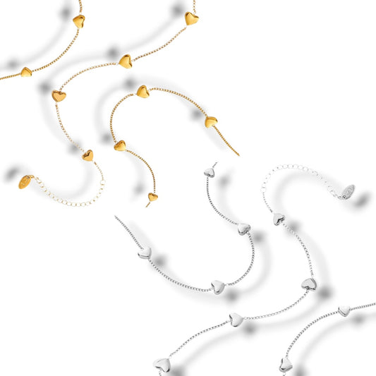 Heart string necklace ( stainless steel )