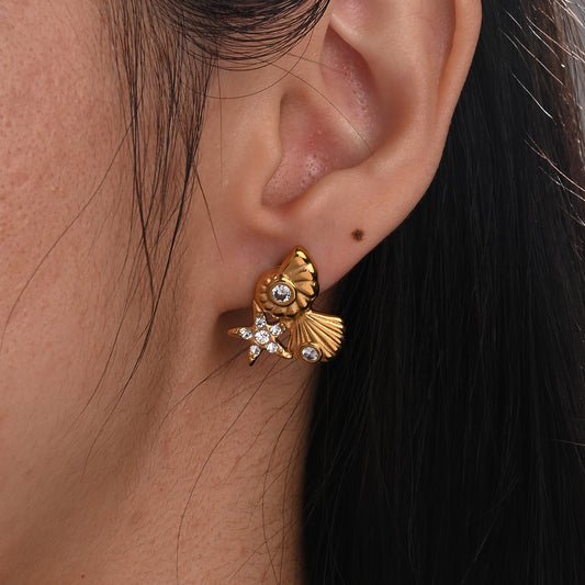 Bombshell stud earing ( stainless steel )