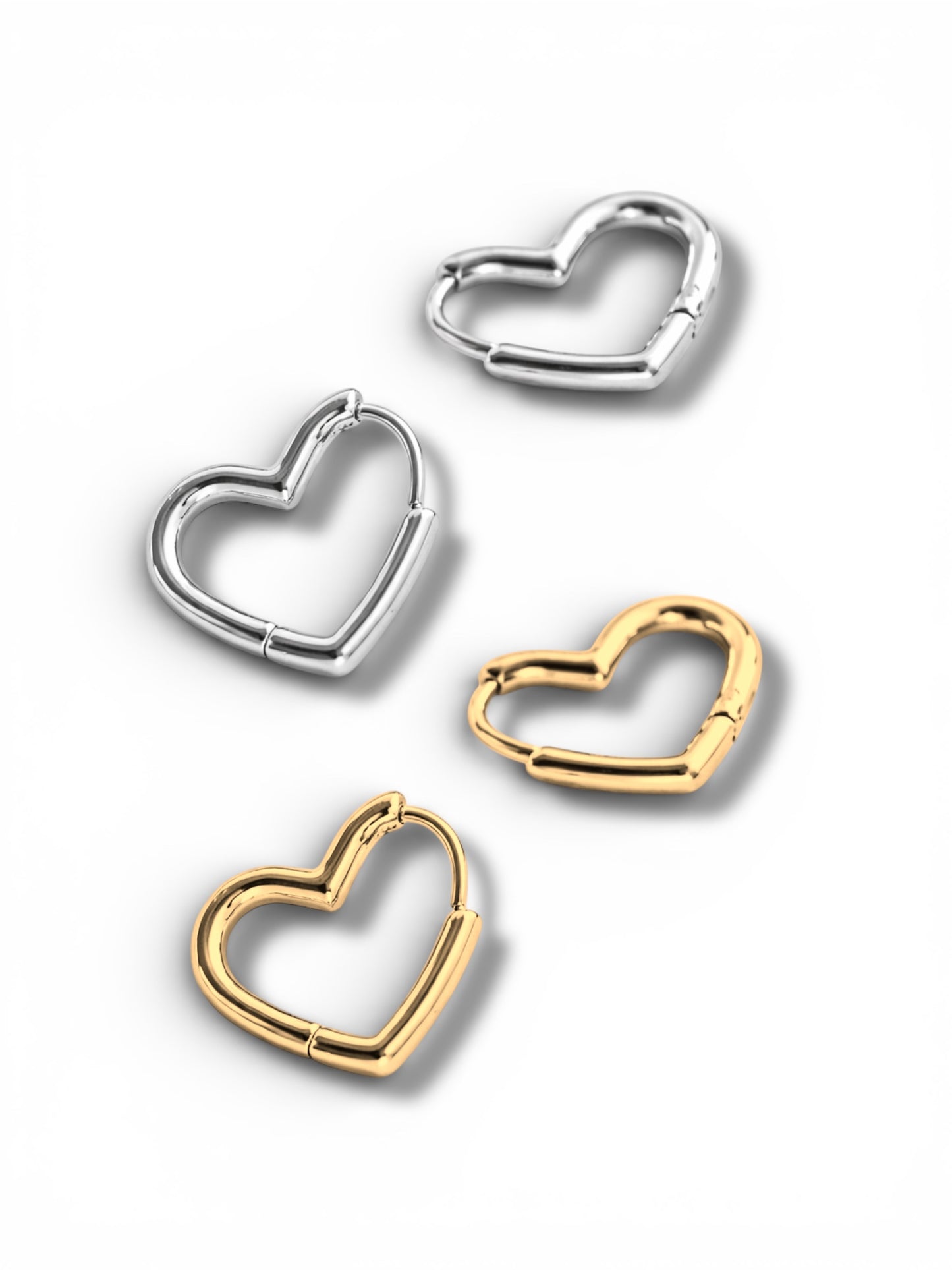 Original Slim Heart Huggies ( stainless steel )