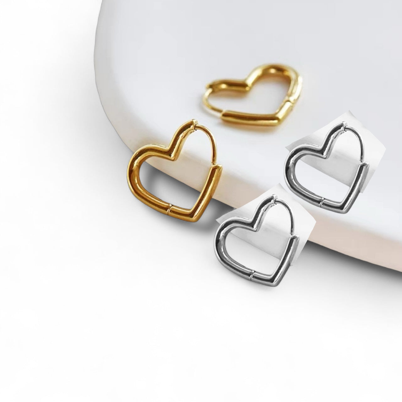 Heart Huggies ( stainless steel )