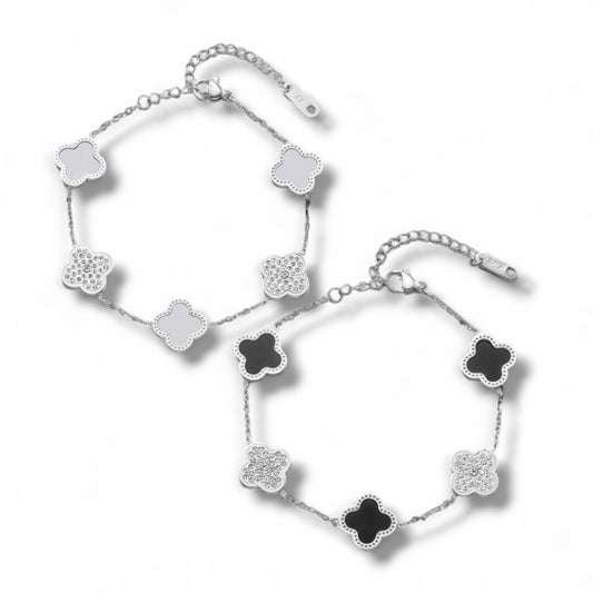 Silver Daisy bracelet - stainless steel