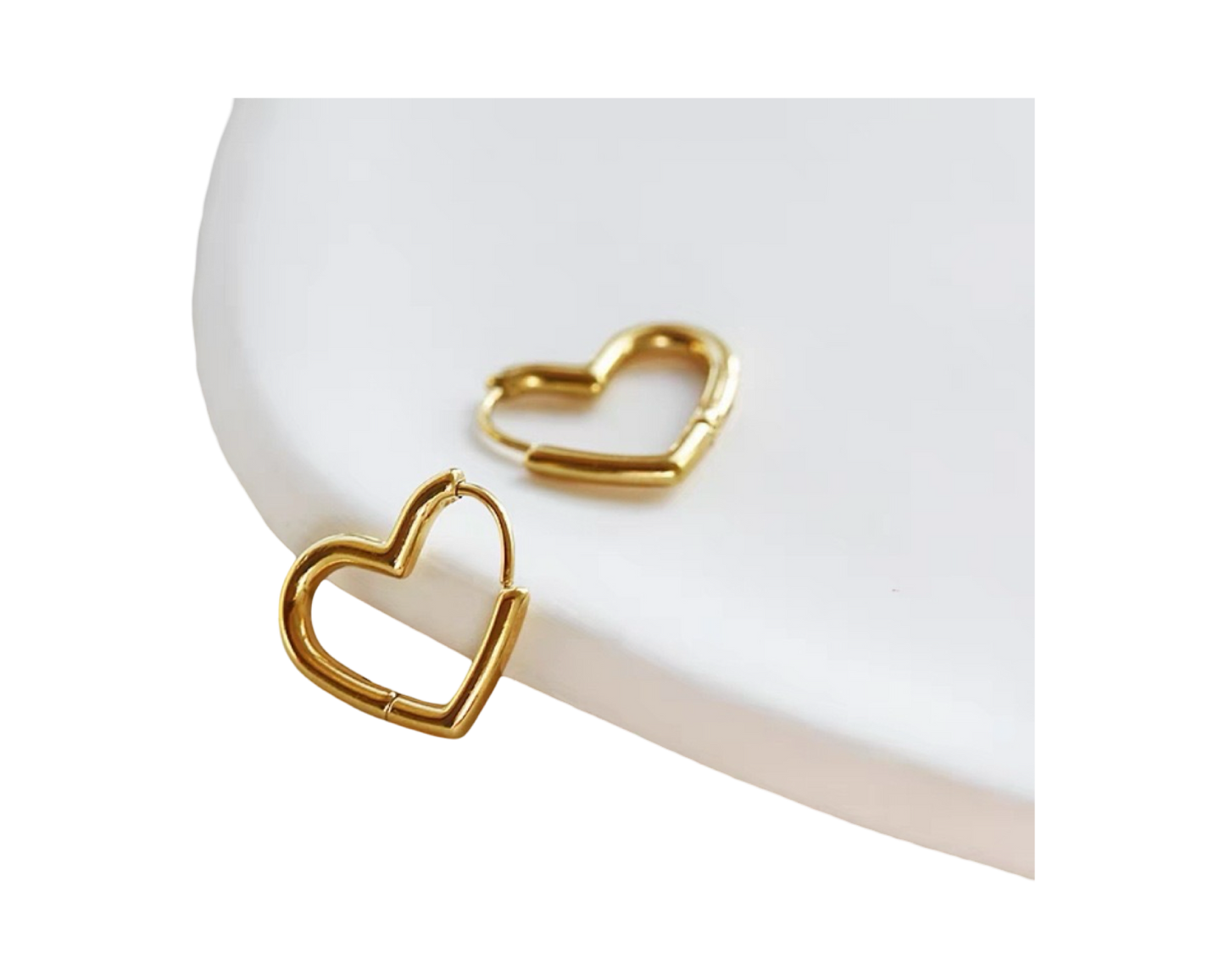 Heart Huggies ( stainless steel )