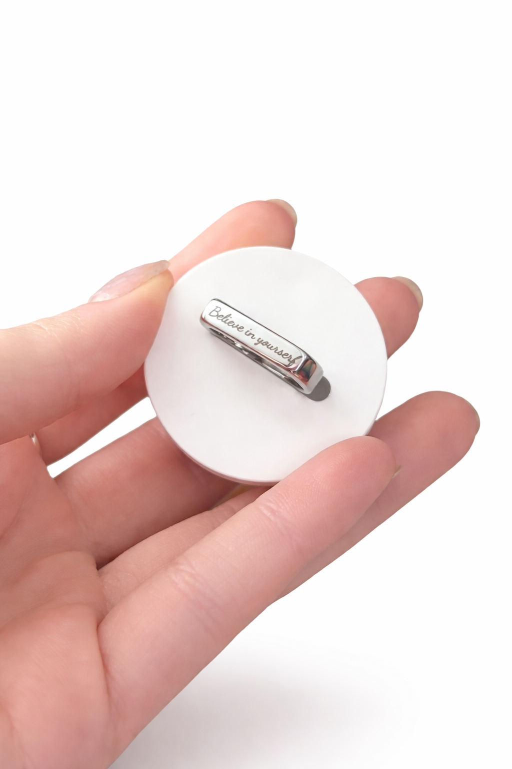Pre order - Engrave-able flat top ring (stainless steel)