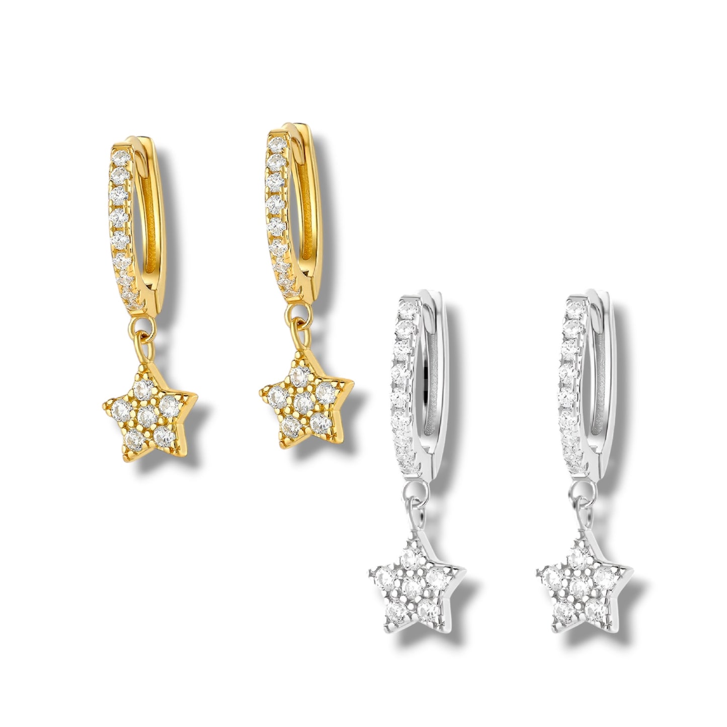 Dainty Star drop ( sterling silver )