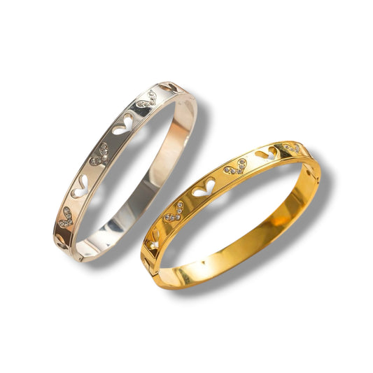 Heart bangle ( stainless steel )