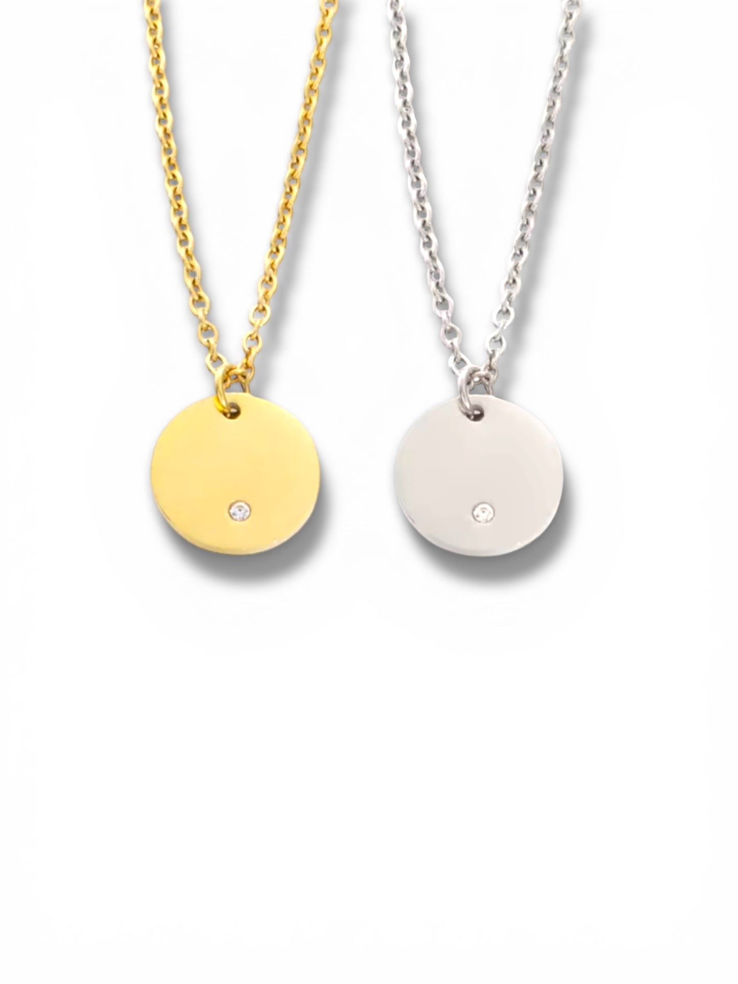 Pre order - Engrave-able circle pendant necklace